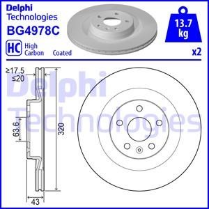 Delphi BG4978C Brake disc BG4978C