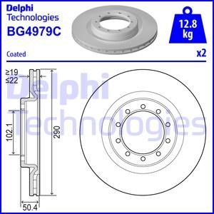 Delphi BG4979C Front brake disc ventilated BG4979C