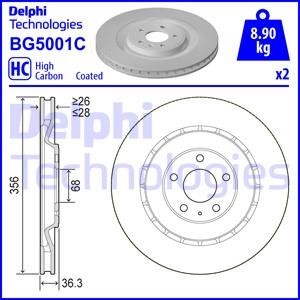 Delphi BG5001C Brake disc BG5001C