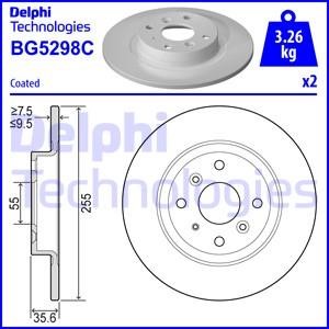 Delphi BG5298C Brake disc BG5298C