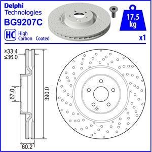 Delphi BG9207C Brake disk BG9207C