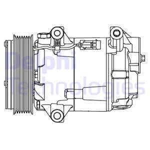 Delphi CS2043012B1 Compressor, air conditioning CS2043012B1