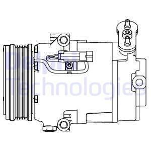 Delphi CS2043212B1 Compressor, air conditioning CS2043212B1