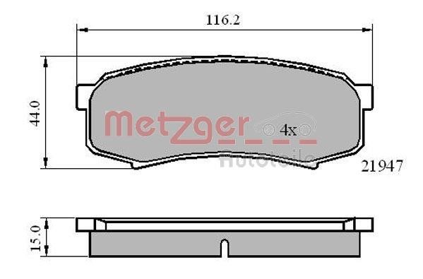 Metzger 1170871 Brake Pad Set, disc brake 1170871
