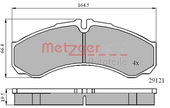 Metzger 1170874 Brake Pad Set, disc brake 1170874