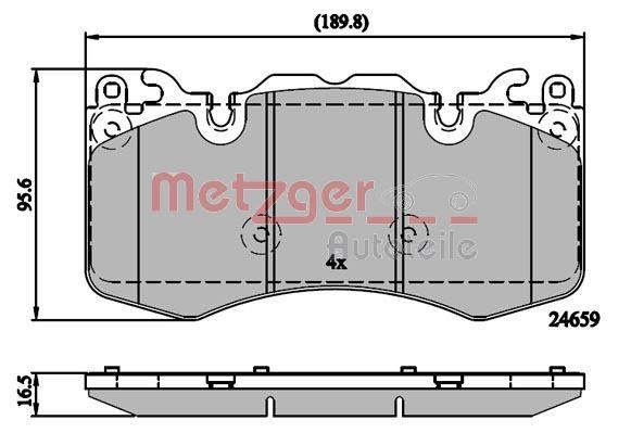 Metzger 1170890 Brake Pad Set, disc brake 1170890