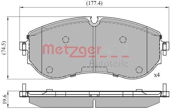 Metzger 1170898 Brake Pad Set, disc brake 1170898