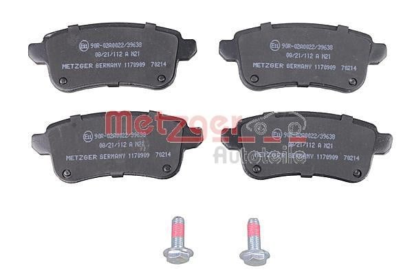 Metzger 1170909 Brake Pad Set, disc brake 1170909