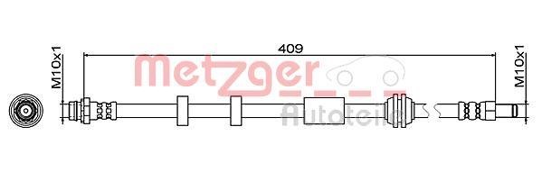 Flexible brake hose Volvo XC70: 4111468 Metzger Brake Hose