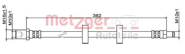 Flexible brake line Iveco Daily: 4111487 Metzger Brake Hose