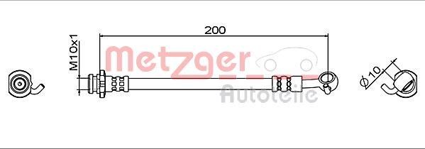 Metzger 4111954 Brake Hose 4111954