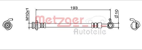 Metzger 4112005 Brake Hose 4112005