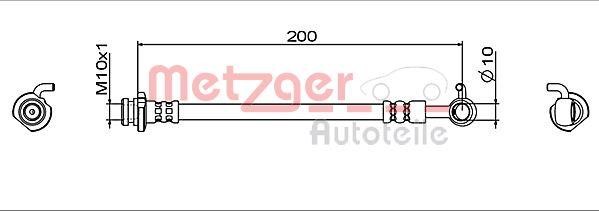 Metzger 4112006 Brake Hose 4112006
