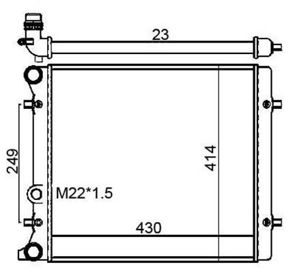 Magneti marelli 359000300710 Radiator, engine cooling 359000300710