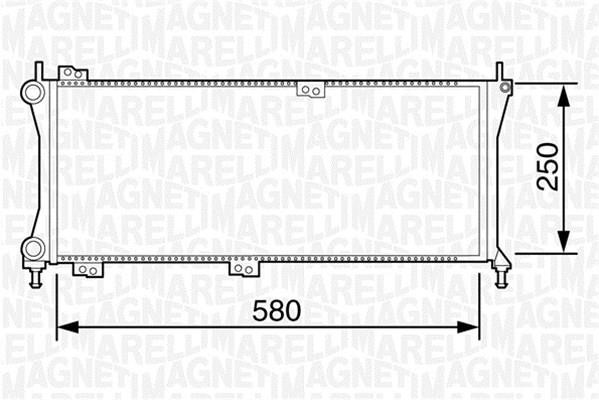 Magneti marelli 350213814003 Radiator, engine cooling 350213814003