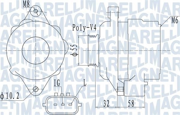 Alternator Suzuki: 063731943010 Magneti marelli Alternator