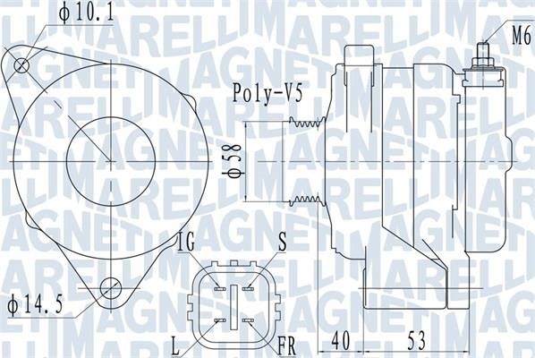 Magneti marelli 063731950010 Alternator 063731950010