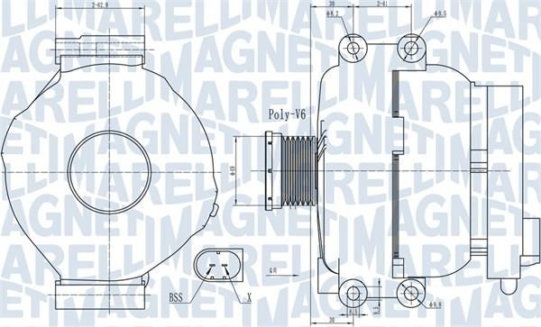 Magneti marelli 063732009010 Alternator 063732009010