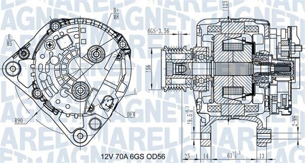 Magneti marelli 063731502010 Alternator 063731502010