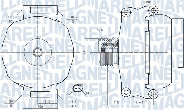 Alternator Audi A6: 063731769010 Magneti marelli Alternator