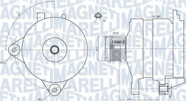 Magneti marelli 063731888010 Alternator 063731888010