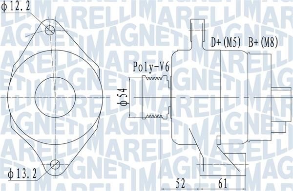 Magneti marelli 063732049010 Alternator 063732049010