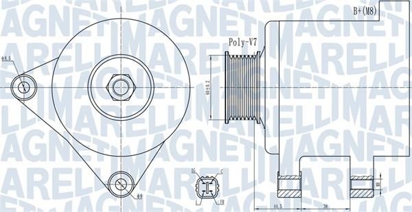 063732078010 Magneti marelli Alternator