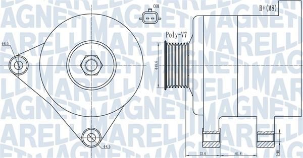 Magneti marelli 063731936010 Alternator 063731936010