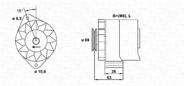 Magneti marelli 944346033010 Alternator 944346033010