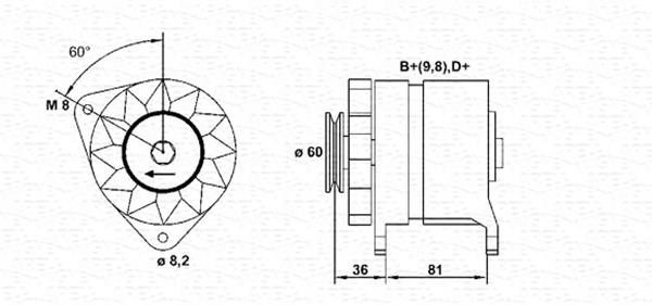 Magneti marelli 944356118010 Alternator 944356118010