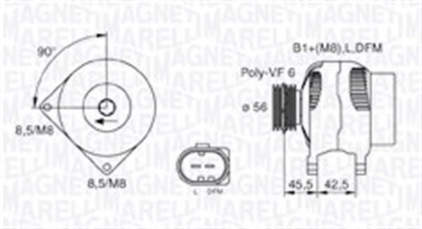 Magneti marelli 063730001010 Alternator 063730001010