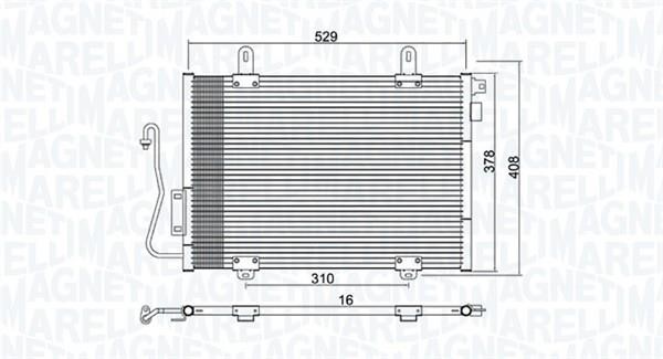 Air con condenser Renault Thalia: 350203775000 Magneti marelli AC Condenser