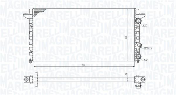 Car radiator Volkswagen Passat: 350213189200 Magneti marelli Engine cooling radiator