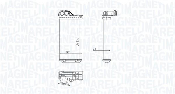 Magneti marelli 350218411000 Heat exchanger, interior heating 350218411000