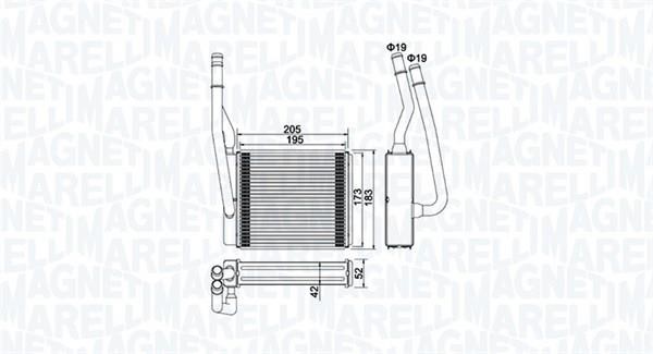 Magneti marelli 350218414000 Heat exchanger, interior heating 350218414000