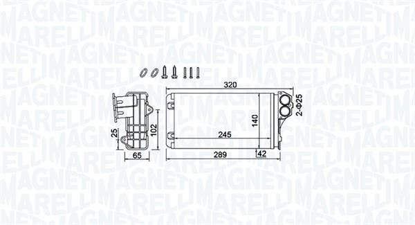 Magneti marelli 350218416000 Heat exchanger, interior heating 350218416000