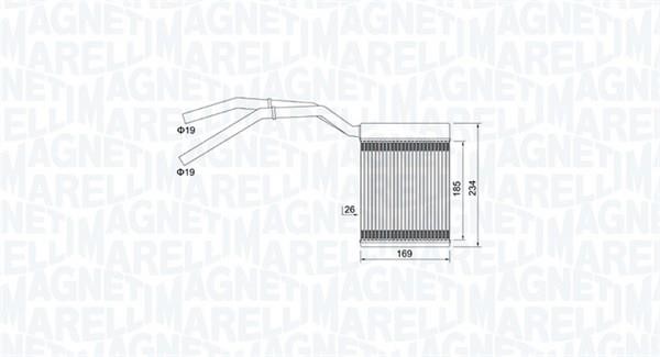 Magneti marelli 350218425000 Heat exchanger, interior heating 350218425000