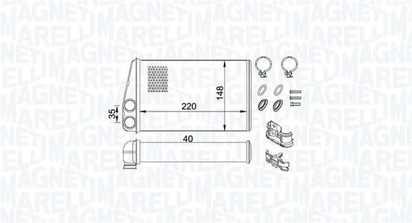 Magneti marelli 350218438000 Heat exchanger, interior heating 350218438000