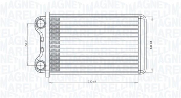 Magneti marelli 350218472000 Heat exchanger, interior heating 350218472000