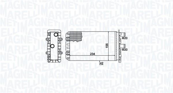 Magneti marelli 350218475000 Heat exchanger, interior heating 350218475000