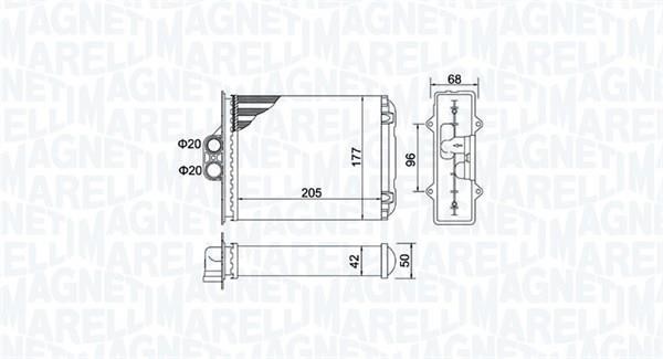 Magneti marelli 350218482000 Heat exchanger, interior heating 350218482000