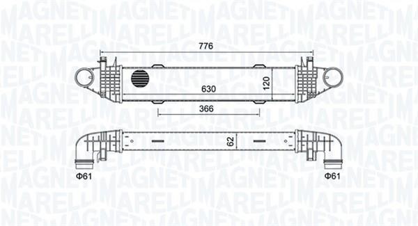 Magneti marelli 351319205040 Intercooler, charger 351319205040