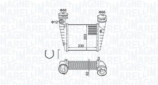 Magneti marelli 351319205190 Intercooler, charger 351319205190