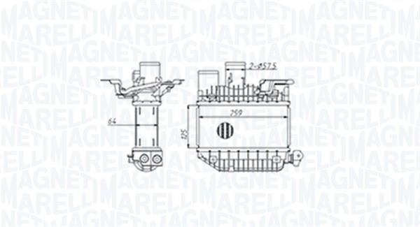 Magneti marelli 351319205310 Intercooler, charger 351319205310