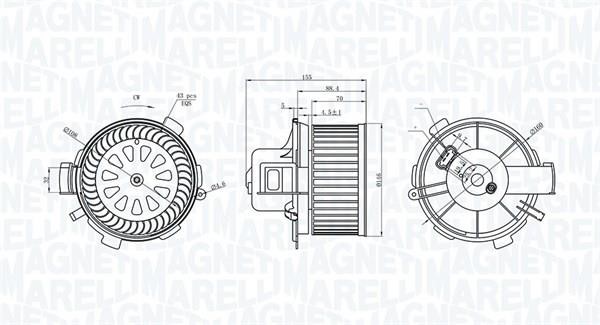 Magneti marelli 069412226010 Fan assy - heater motor 069412226010