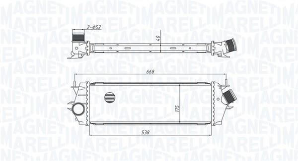 Magneti marelli 351319205340 Intercooler, charger 351319205340