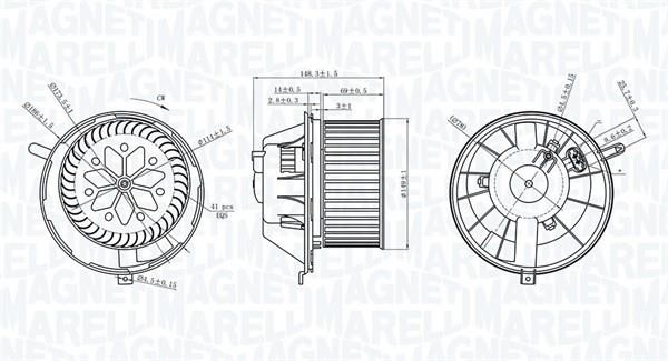 Magneti marelli 069412229010 Fan assy - heater motor 069412229010