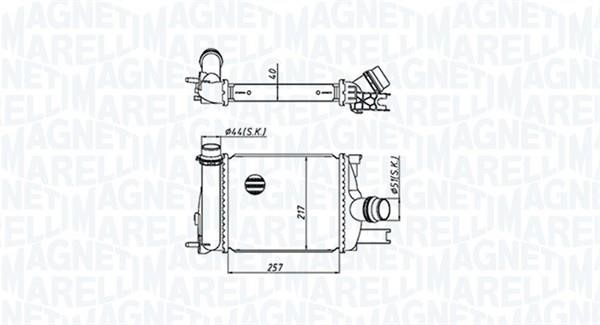 Turbocharger intercooler Renault Clio: 351319205390 Magneti marelli Intercooler, charger