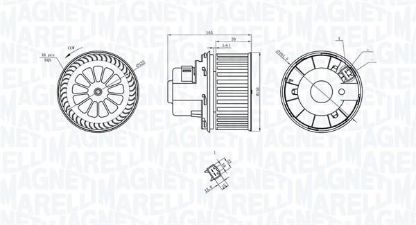 Magneti marelli 069412235010 Fan assy - heater motor 069412235010