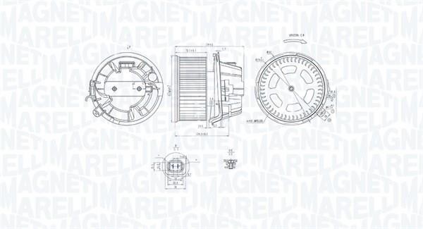 Magneti marelli 069412240010 Fan assy - heater motor 069412240010